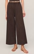SCOUT JERSEY CROP FLARE PANT - DARK CHOCOLATE - ZP253841