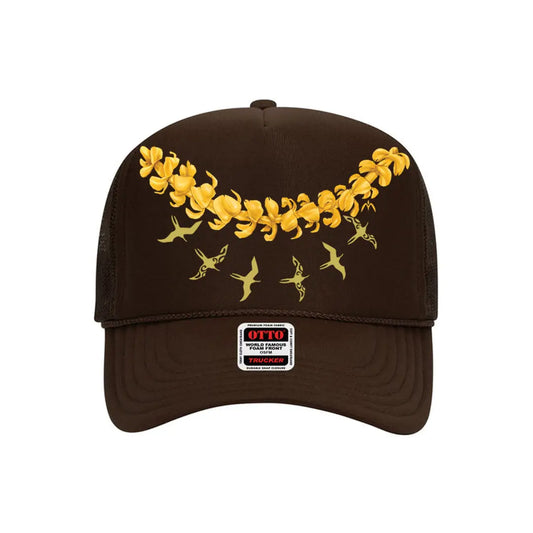 Pua x Iwa Trucker Hat- Brown - Na Koa Brand
