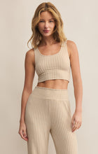 Load image into Gallery viewer, ZOE RIB TANK BRA- LIGHT OATMEAL HEATHER- ZLT253819
