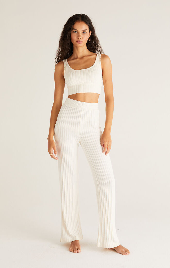 ZOE RIB TANK BRA- Bone - ZLT251388