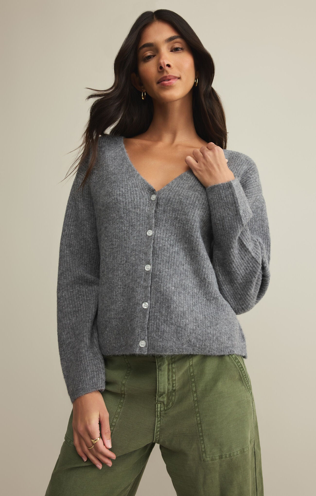 Emile Cardigan - Classic Heather Grey - ZW253350 - ZSupply