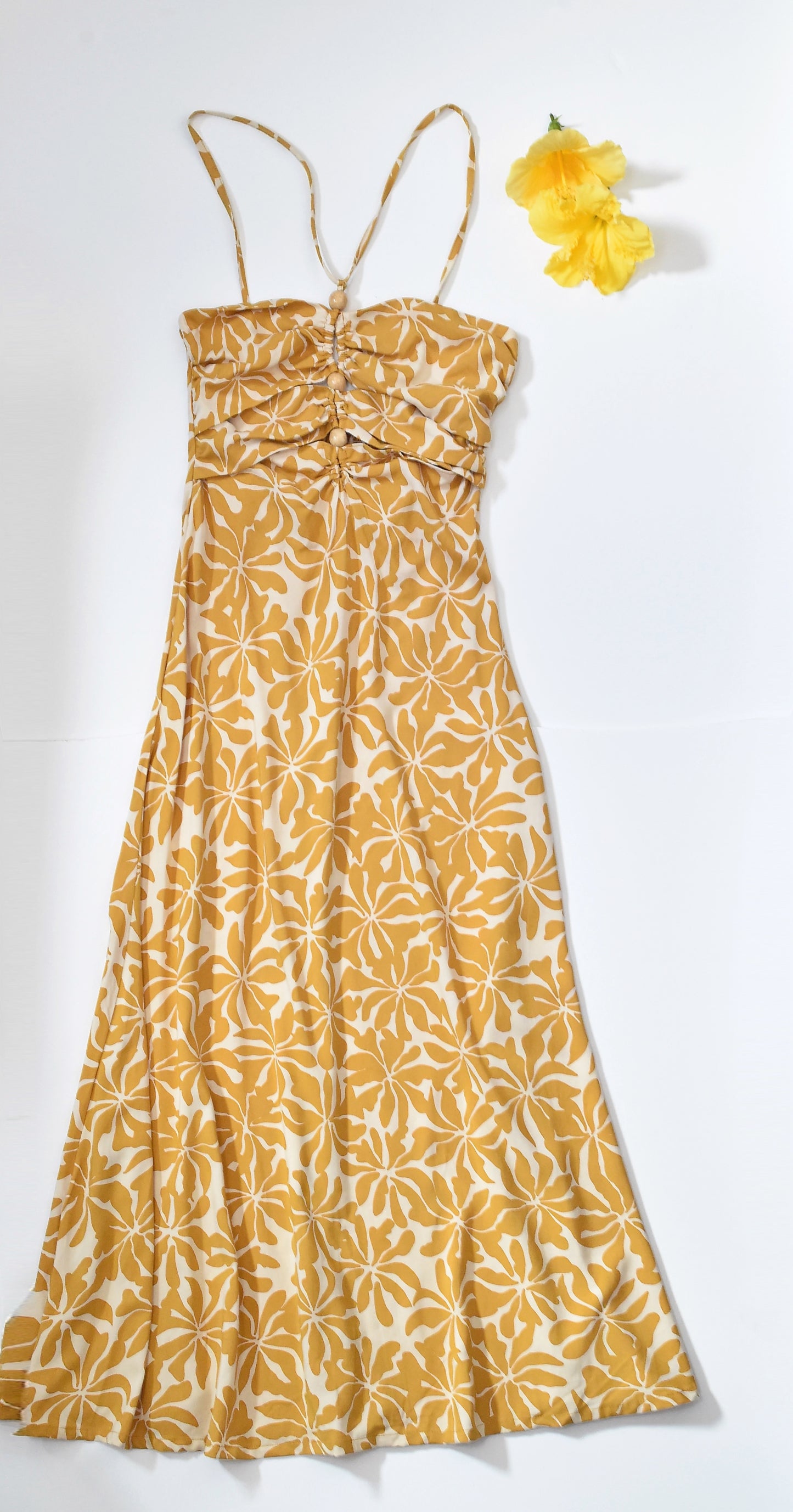 HANI DRESS- Aloha Mustard- KHUSH 35/37