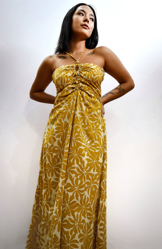 HANI DRESS- Aloha Mustard- KHUSH 35/37