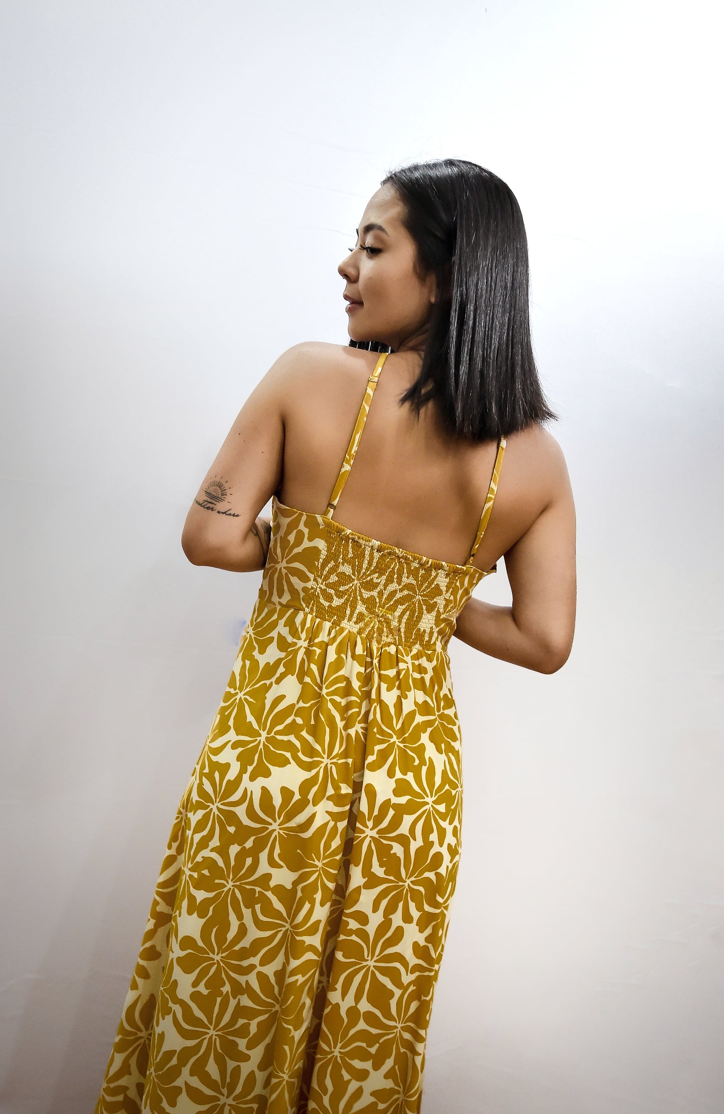 HANI DRESS- Aloha Mustard- KHUSH 35/37