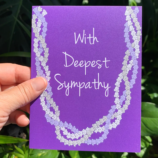 Pua Kalaunu Crown Flower Sympathy Card - DSD