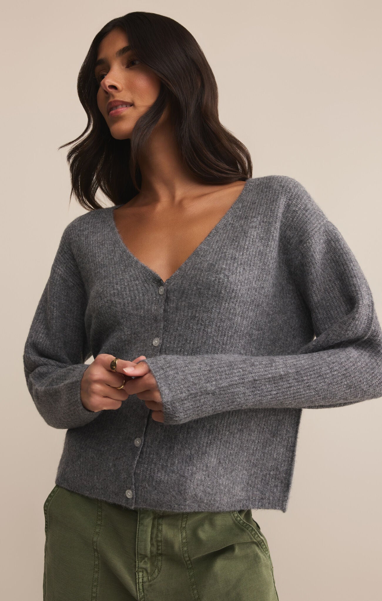 Emile Cardigan - Classic Heather Grey - ZW253350 - ZSupply