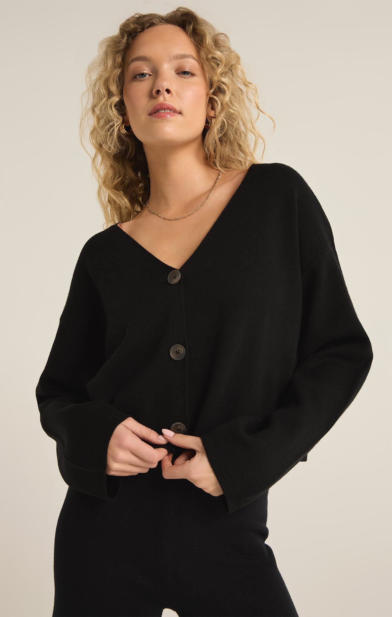 Estelle Cardigan- Black - Z Supply ZW241245