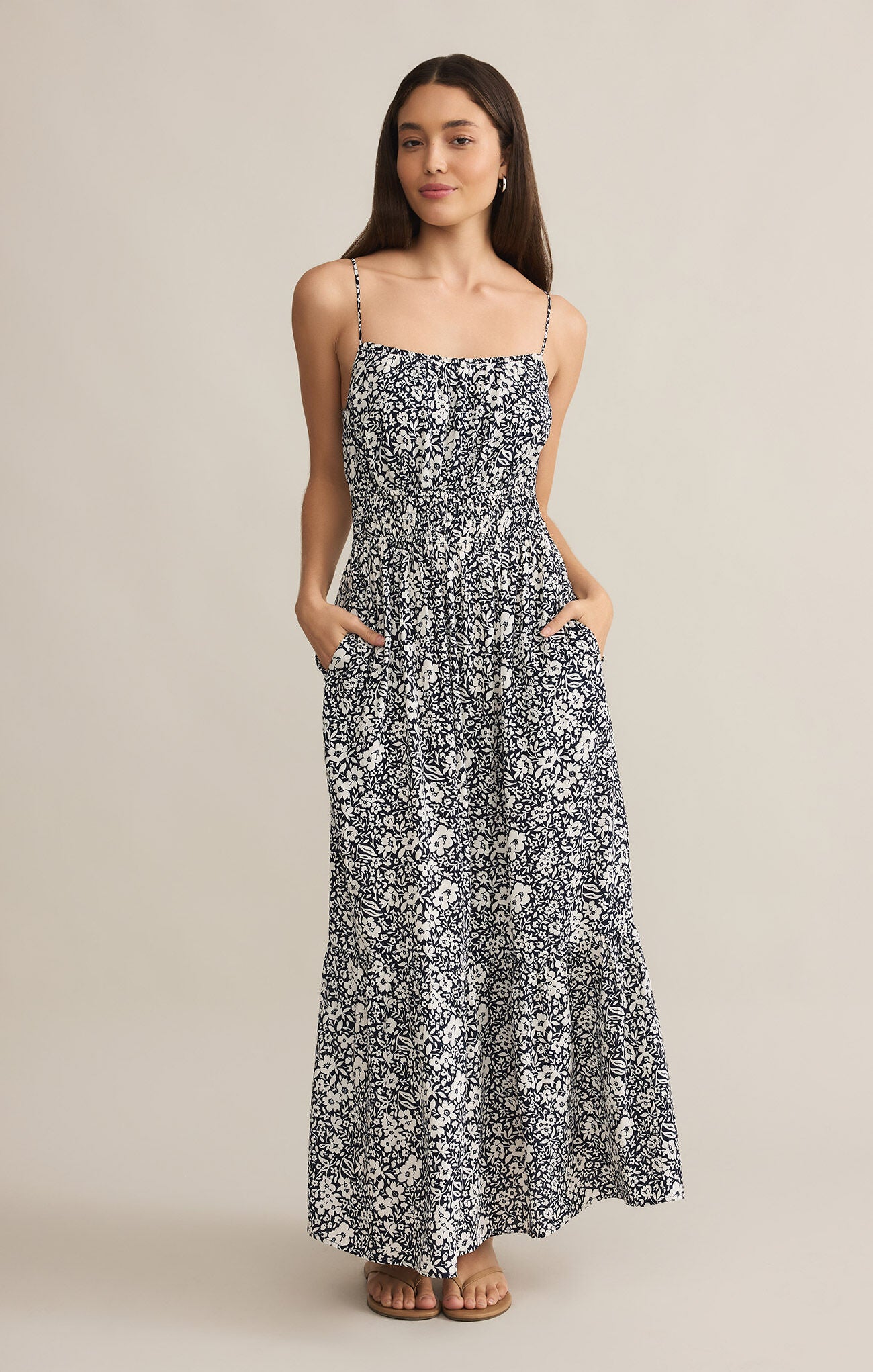 TOLUCA YNEZ FLORAL MAXI DRESS - ECLIPSE - ZD251222