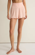 DAWN SMOCKED MINI RIB SHORT- BELLINI - ZLS253822