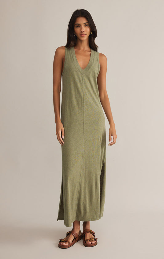 PALISADES MIDI DRESS - AVOCADO - ZD251306