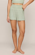 Dawn Smocked Rib Short - Aqua Cloud - ZLS253822