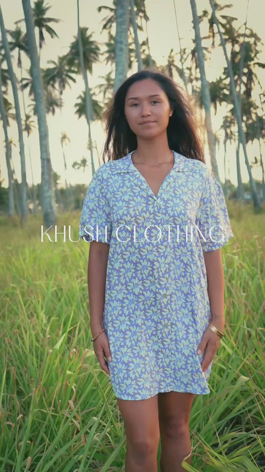 Calabria Shirt Dress - Bloomcrest Lavender