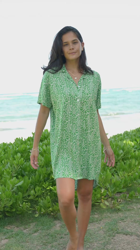 Calabria Shirt Dress - Magnolia Green
