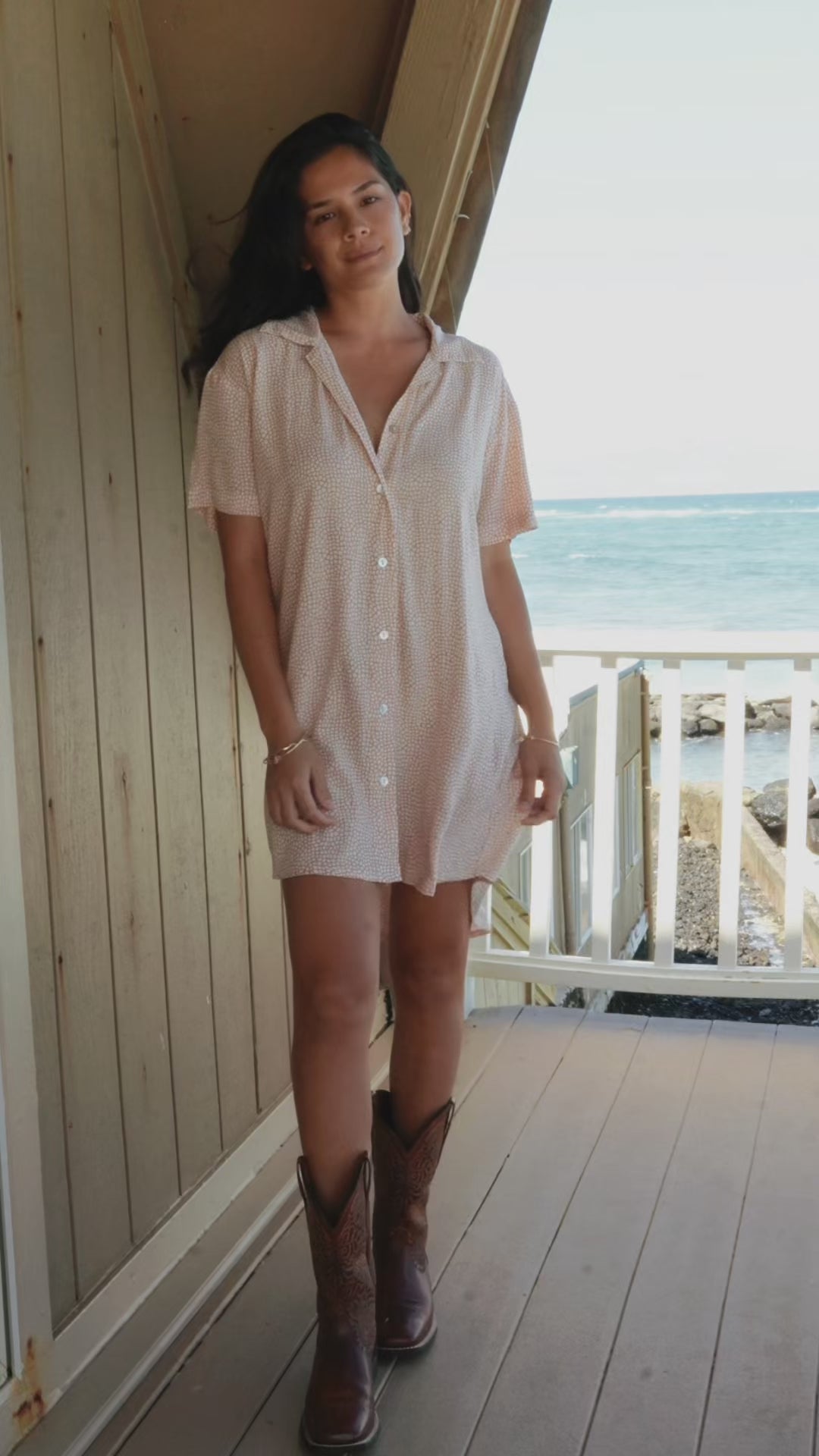 Calabria Shirt Dress - Escama Terra