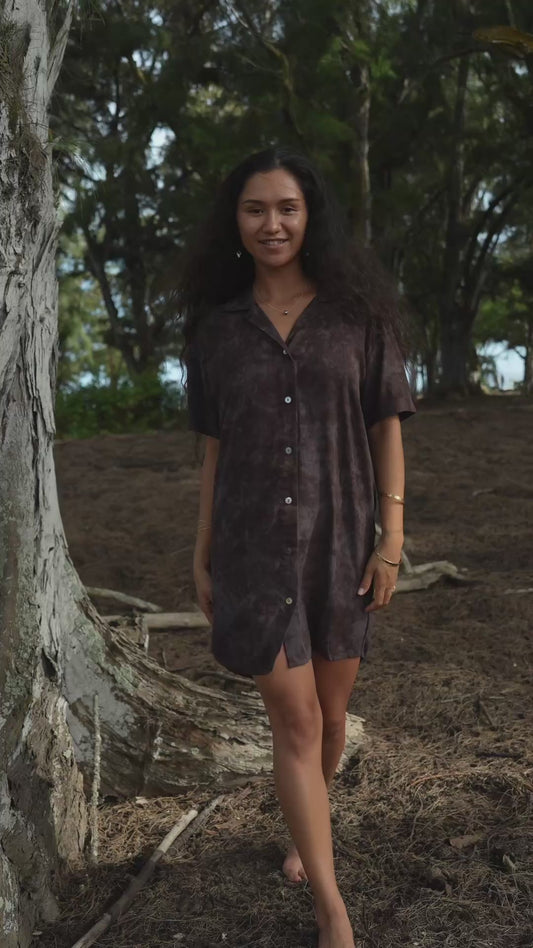 Calabria Shirt Dress - TD Hazy Raisin