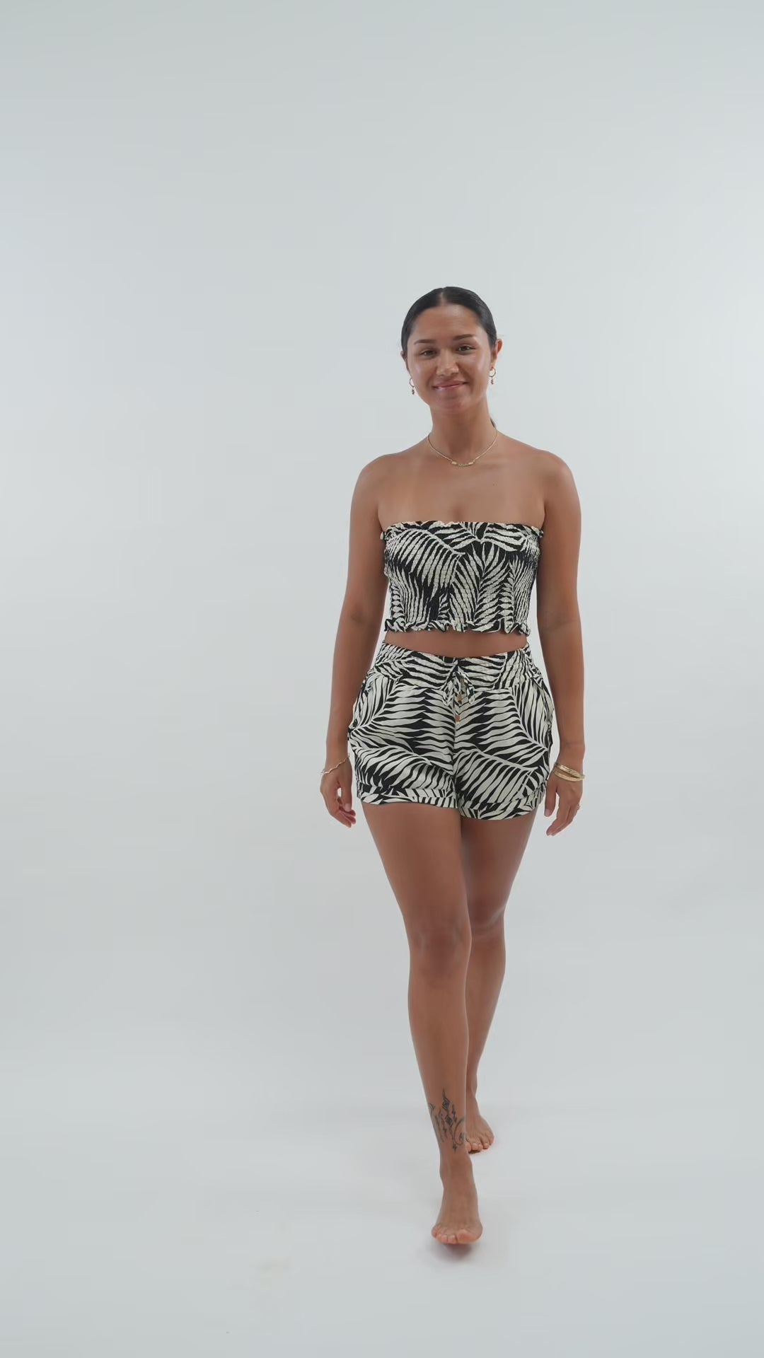 Yara Bandeau Top - Drift Black