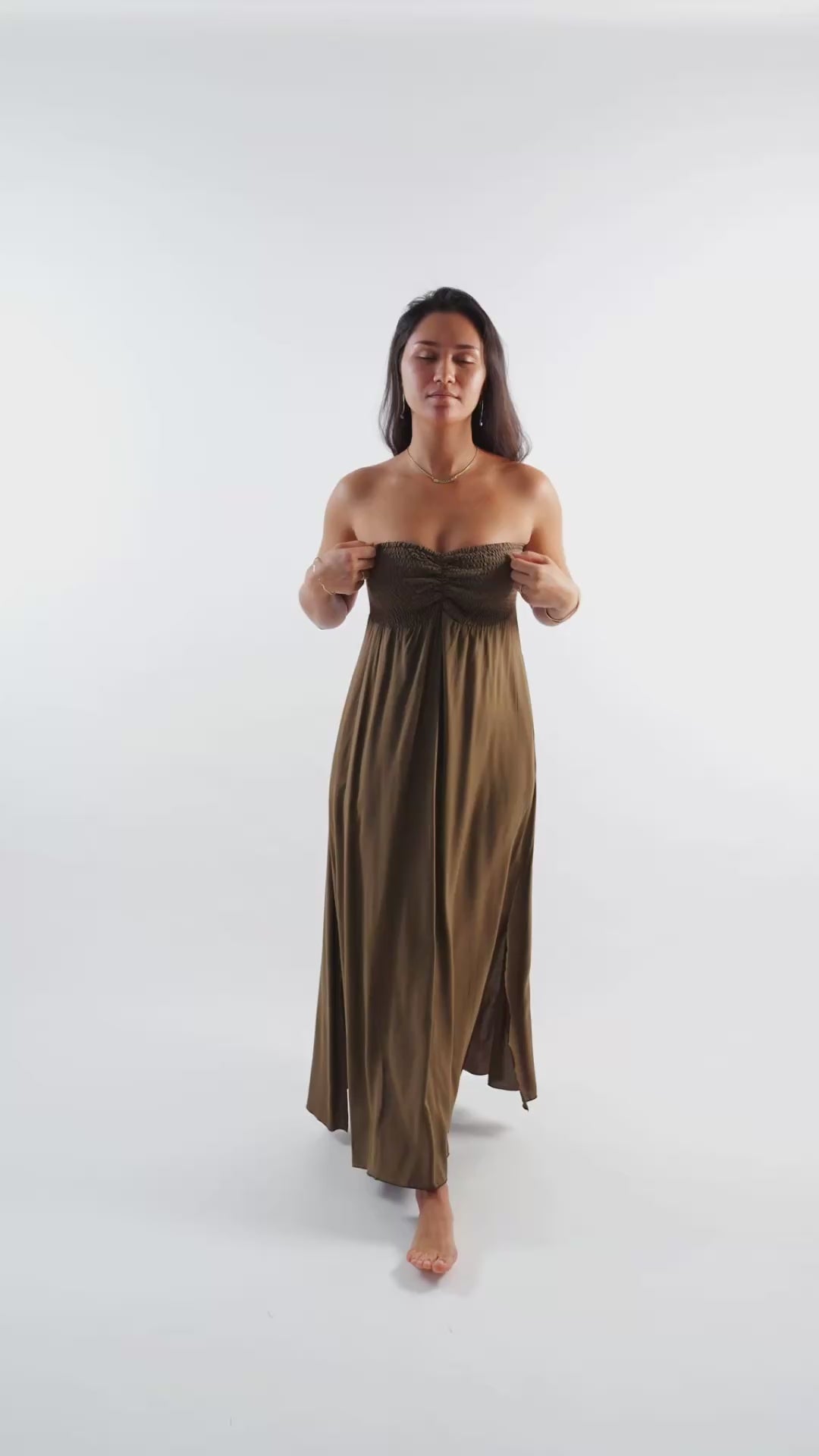 Aven Dress - Solid Brown