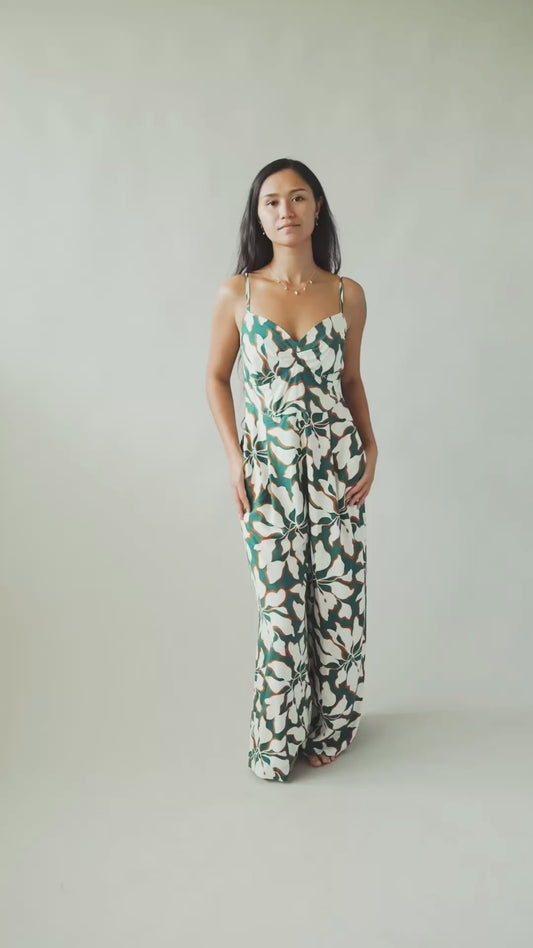 Morena Jumpsuit - Bloomtide Petrol