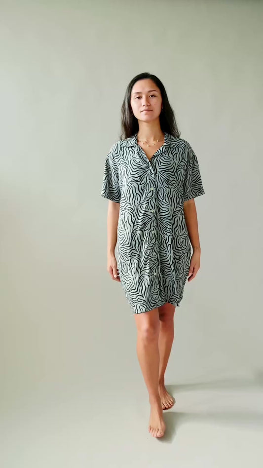 Calabria Shirt Dress - Raye Grey