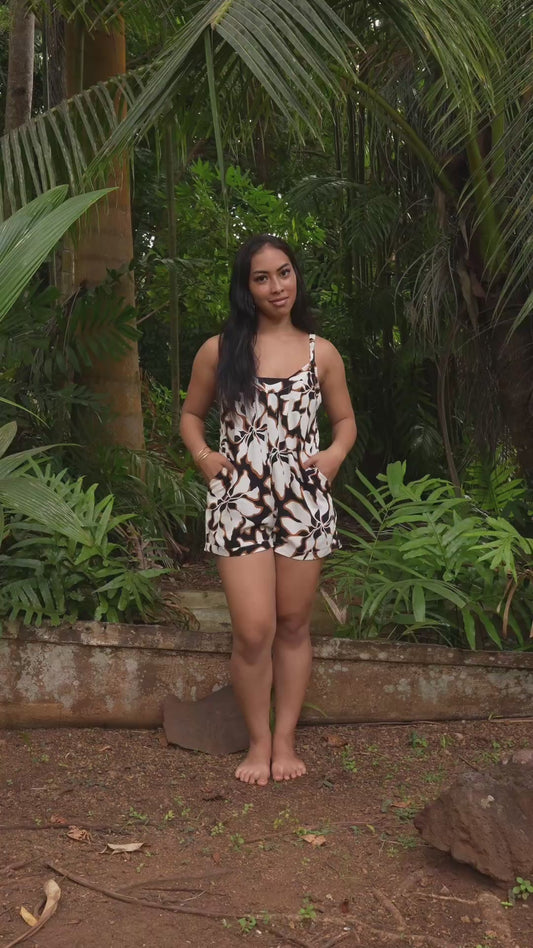 Rocas Romper - Bloomtide Black