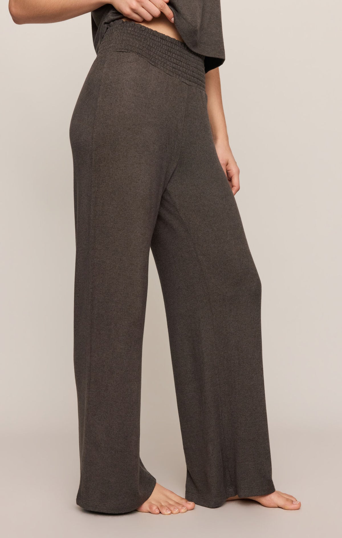 Dawn Smocked Pant - Cocoa Bean