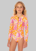 FLAMINGO GLOW MIKU GIRLS SWIMWEAR - PT3135KKO518 - MAAJI KIDS