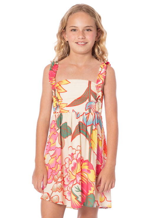 JAPANESE SUMMER FLORENTINA GIRLS SHORT DRESS - PT4013KKC001 - MAAJI KIDS