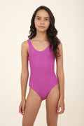 TEXTURED WAVE EASY PINK LOLA KIDS ONE PIECE - MALAI