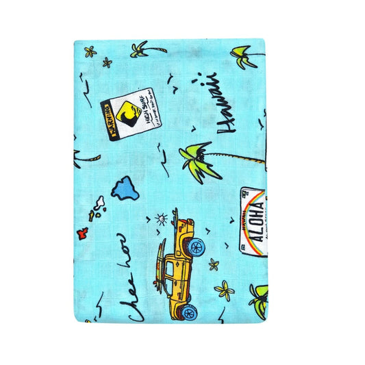 We Go Holoholo - Muslin Swaddle Blanket - Coco Moon