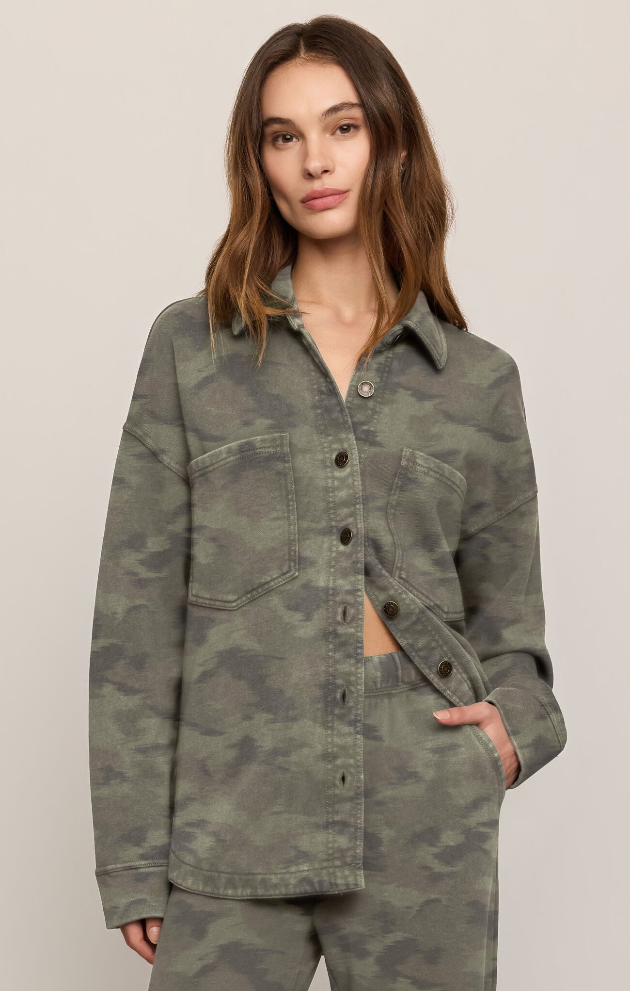 All Day Camo Knit Jacket - Classic Olive - ZJ264312S