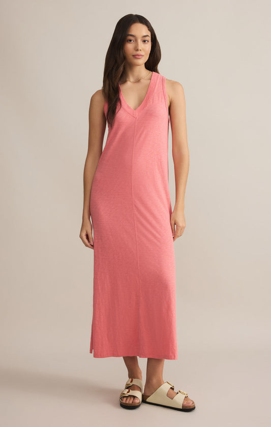 PALISADES MIDI DRESS - SUNSET PINK - ZD251306