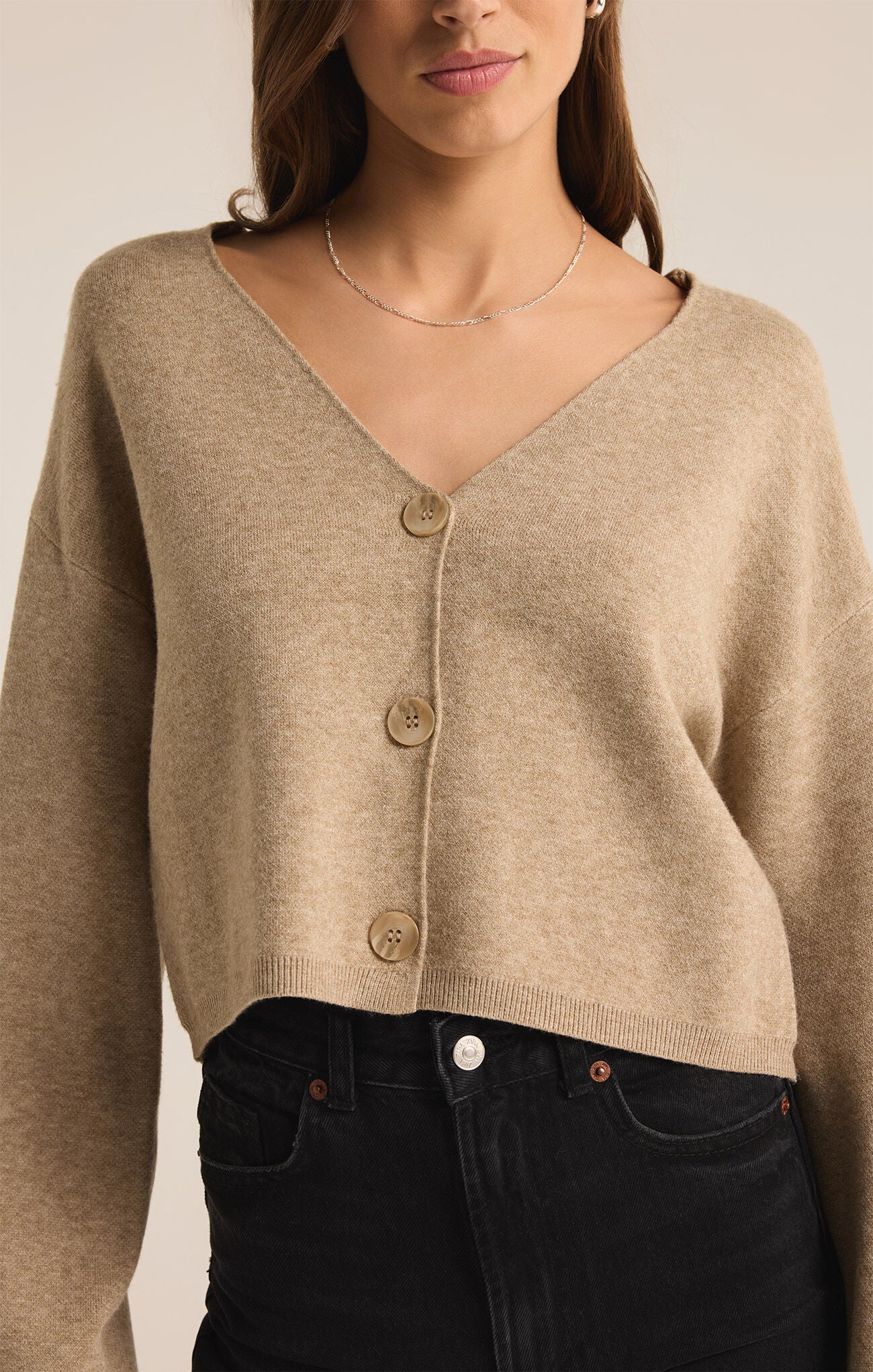 Estelle Cardigan- Oatmeal Heather - Z Supply ZW241245