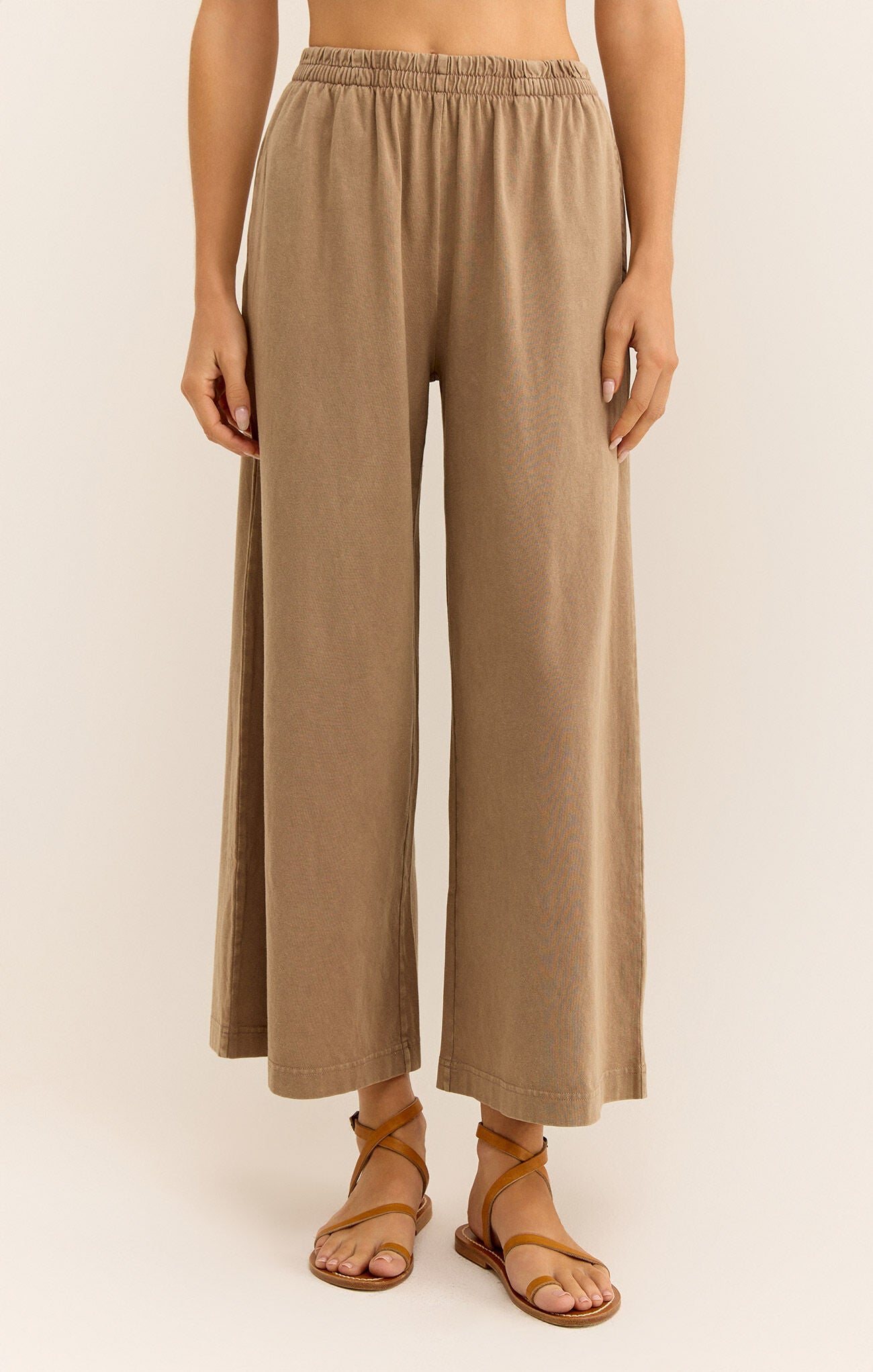 SCOUT JERSEY FLARE PANT- Iced Coffee - ZP212567