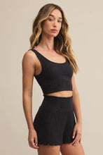 Load image into Gallery viewer, ZOE RIB TANK BRA- Black Sand - ZLT253819