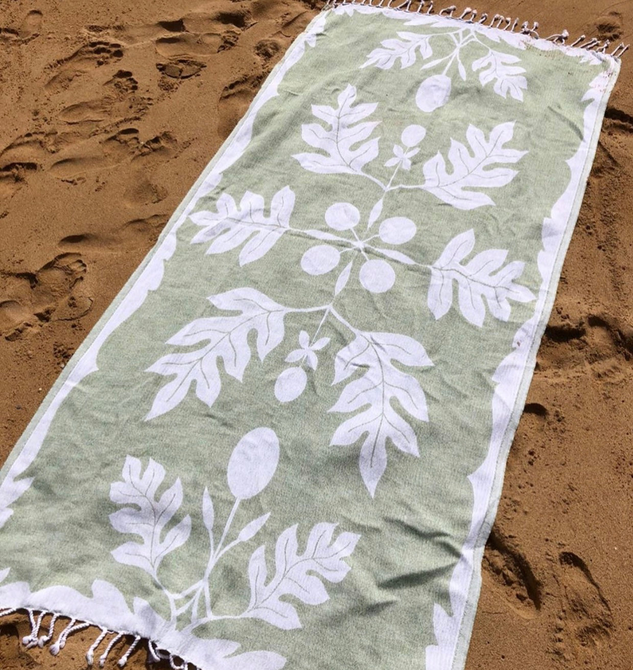 EHA Culture Towel- GREEN ULU - (Breadfruit)
