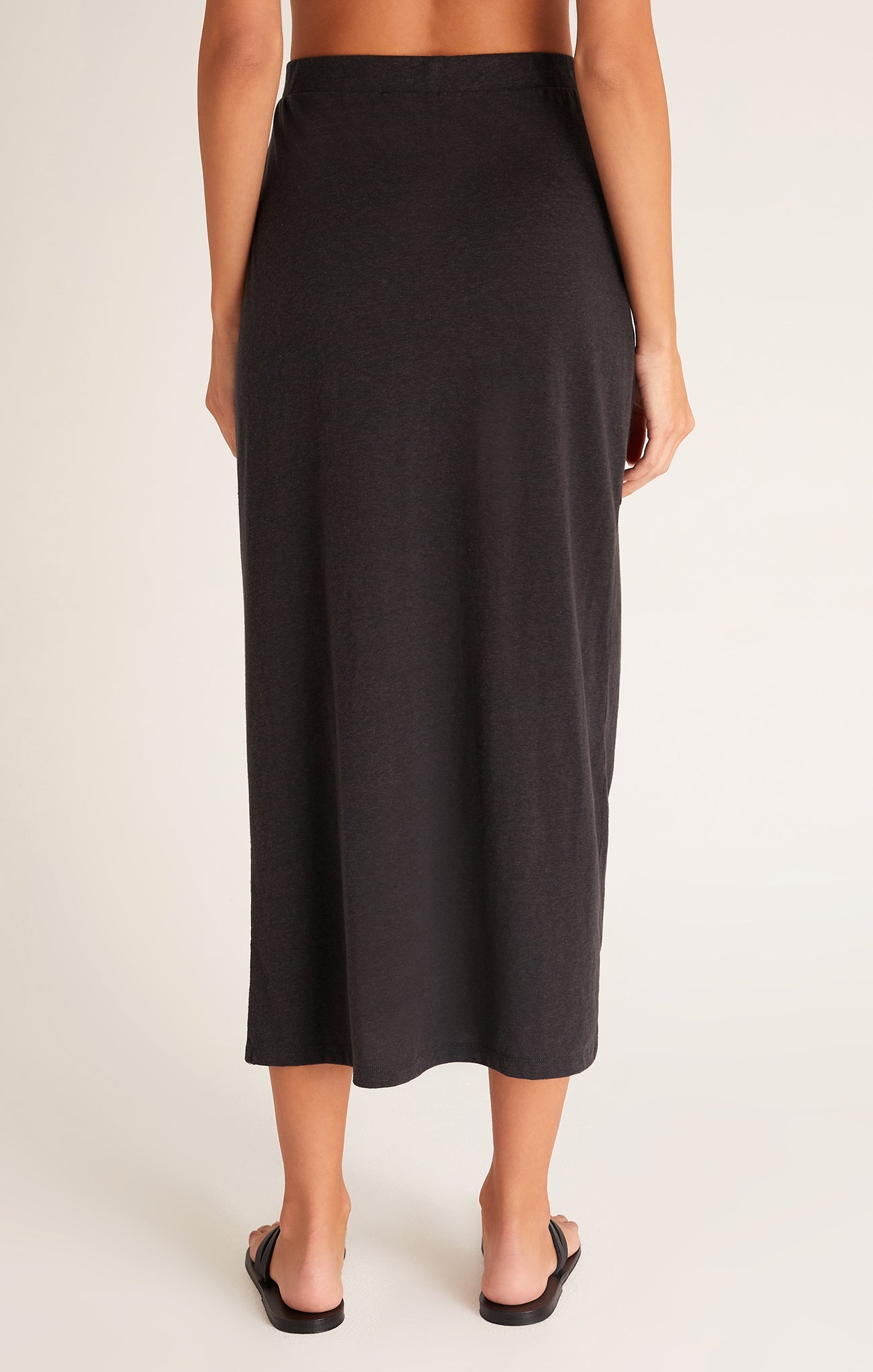 SABINA TRIBLEND KNOT SKIRT-BLACK-