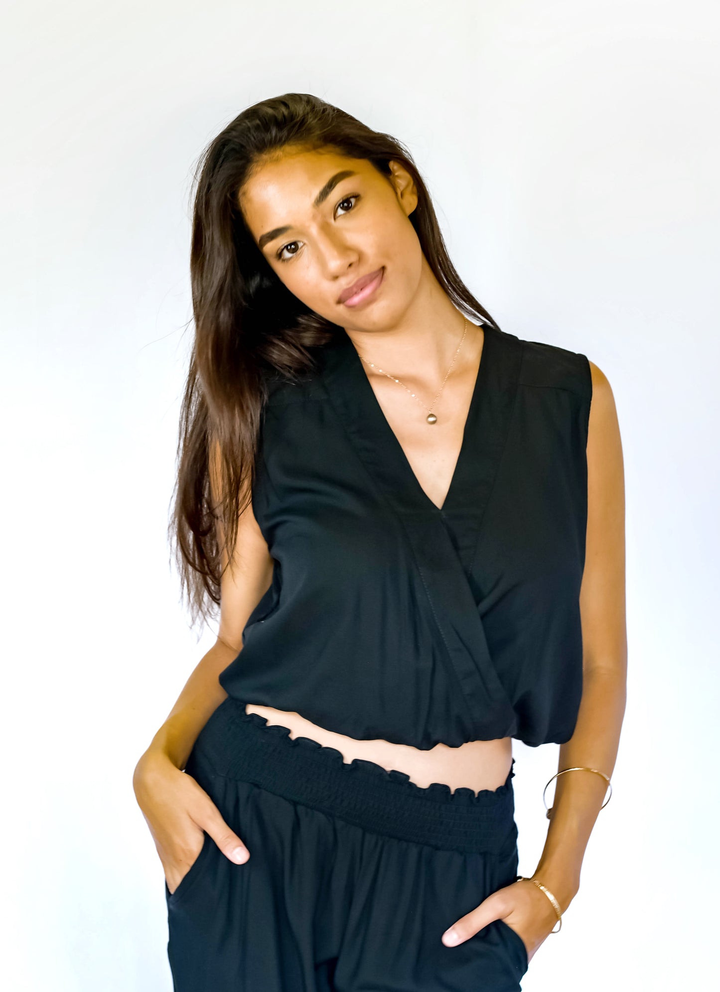 ASANA TOP- Solid Black - KHUSH 23/31